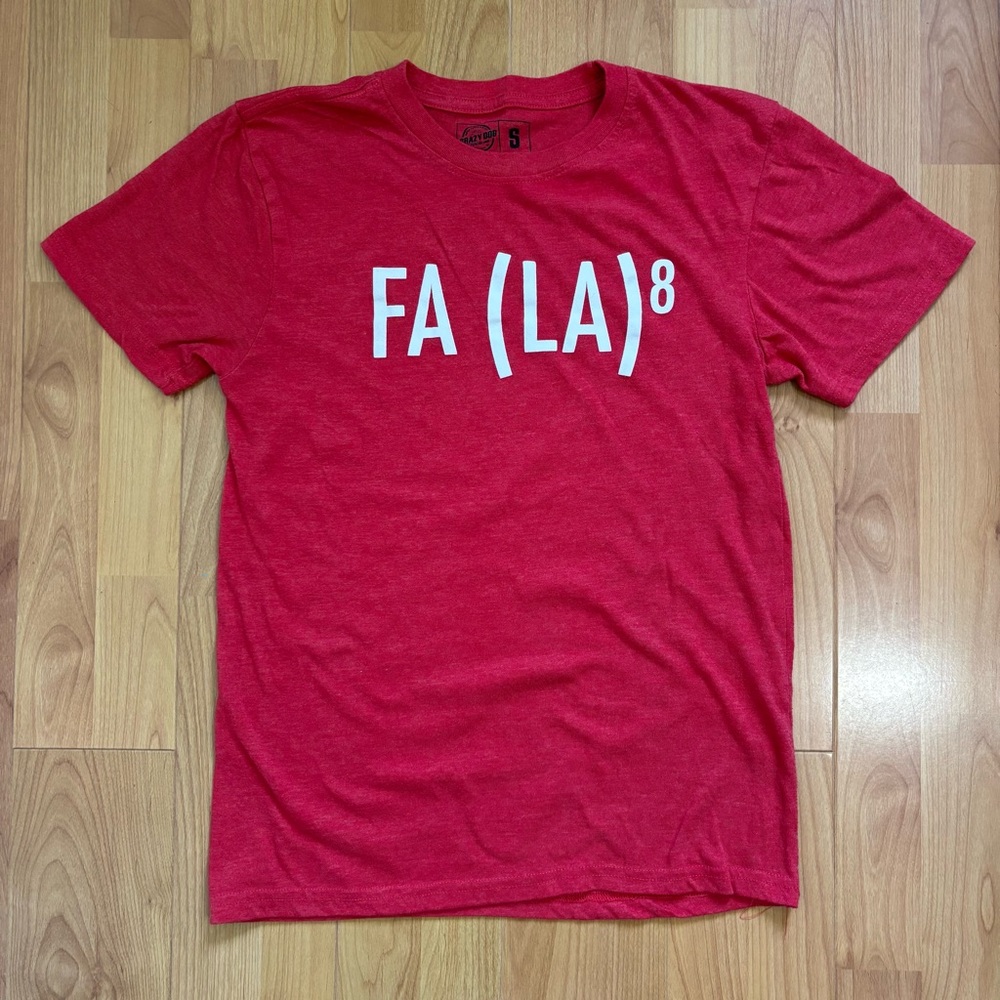 Final sale Like new Crazy Dog funny red tee shirt size S